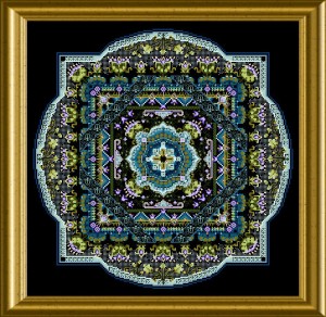 Onl 154 - Bluebell Lace Mandala _with_ pond center Onl 171