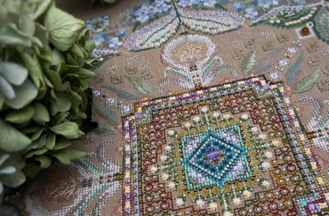 Hydrangea Autumn Fog Stitched By Olesya Ryzhenko
